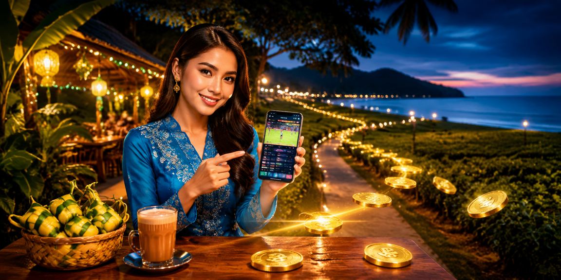 Pengguna wanita dari Langkawi menggunakan platform mudah alih 90000 untuk pertaruhan sukan